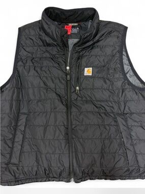 Carhartt Rain Defender Relaxed Fit Insulated Men’s 2XL. Black Full Zip Vest.